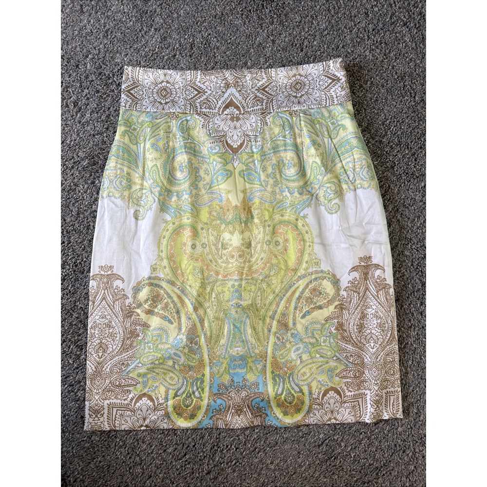 Antonio Melani Women's Skirt Knee Length Paisley Pattern Size 6